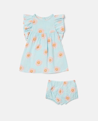 Set Vestitino e Bloomer con Stampa Fiore Sorridente, , Taglia: 18m - Stella McCartney - Modalova