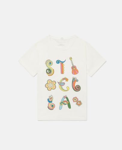 Love to Dream' Stella Lettered Print T-Shirt, , Size: 10 - Stella McCartney - Modalova