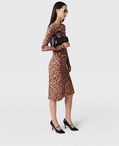 Leopard Long-Sleeve Midi Dress, Donna, , Taglia: M - Stella McCartney - Modalova