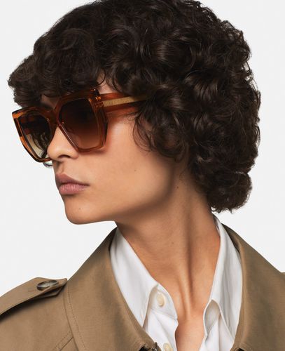 Klobige quadratische Cat-Eye-Sonnenbrille, Frau - Stella McCartney - Modalova