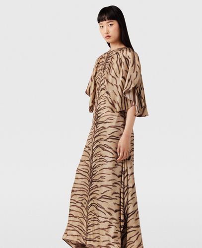 Maxi Abito con Stampa Tigre e Maniche a Sbuffo, Donna, , Taglia: 46 - Stella McCartney - Modalova