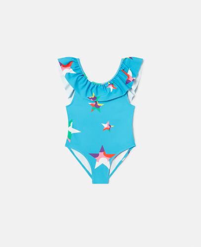 Star Print Ruffle Swimsuit, , Size: 6m - Stella McCartney - Modalova