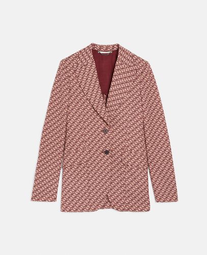 S-Wave Print Single-Breasted Blazer, Woman, , Size: 46 - Stella McCartney - Modalova