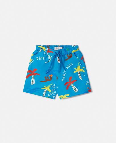 Palm Tree Print Swim Shorts, , Size: 24m - Stella McCartney - Modalova