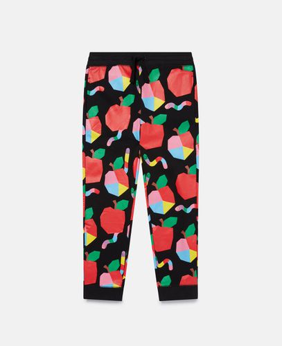 Apples & Worms Print Fleece Joggers, Woman, , Size: 10 - Stella McCartney - Modalova