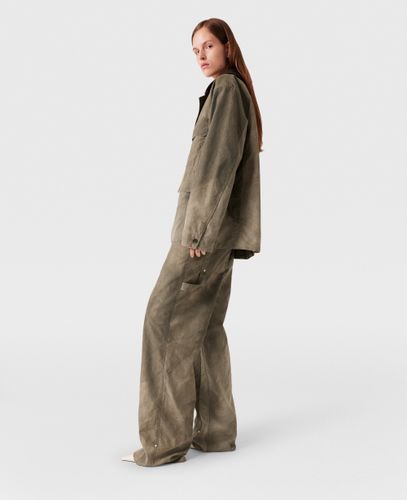 Pantaloni a Gamba Dritta Délavé con Sovrapantaloni, Donna, , Taglia: 40 - Stella McCartney - Modalova