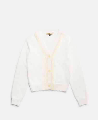 Cardigan con Ricamo Linee Effetto Tracciato a Mano, , Taglia: 8 - Stella McCartney - Modalova