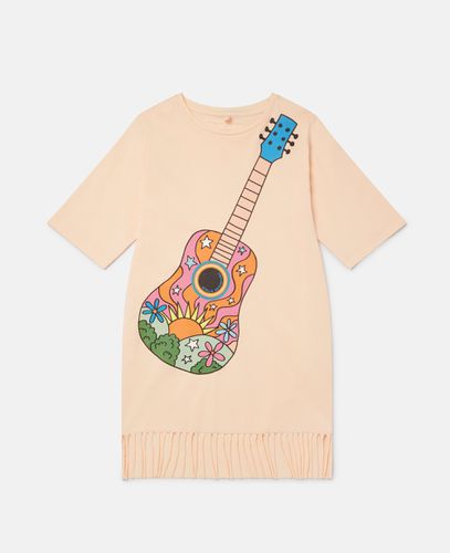 Guitar Print Fringed T-Shirt, , Size: 4 - Stella McCartney - Modalova