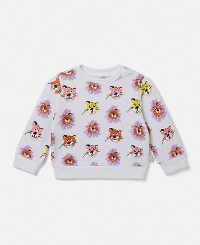 Cheetah Face Print Sweatshirt, , Size: 24m - Stella McCartney - Modalova