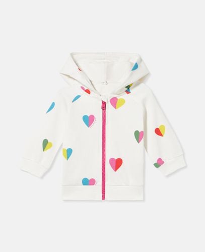 Heart Print Zip Hoodie, , Size: 3m - Stella McCartney - Modalova