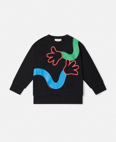 Felpa Oversize con Stampa Dancing Hands, , Taglia: 5 - Stella McCartney - Modalova