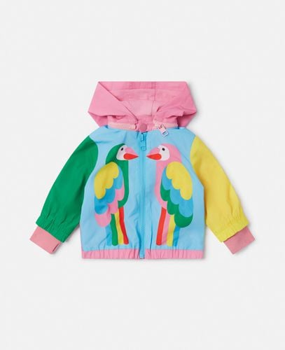 Double Parrot Print Hooded Jacket, , Size: 18m - Stella McCartney - Modalova