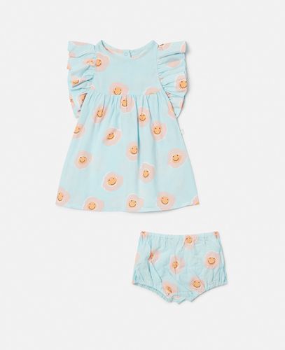 Set Vestitino e Bloomer con Stampa Fiore Sorridente, , Taglia: 12m - Stella McCartney - Modalova