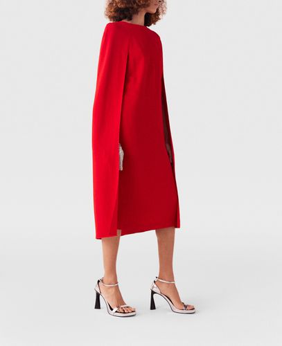 Midikleid mit Rundhalsausschnitt und Cape, Frau, , Größe: 38 - Stella McCartney - Modalova