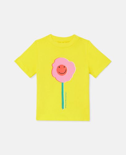 Smiley Flower Motif T-Shirt, , Size: 36m - Stella McCartney - Modalova