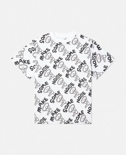 Make Some Noise' Megaphone Print Oversized T-Shirt, , Size: 2 - Stella McCartney - Modalova