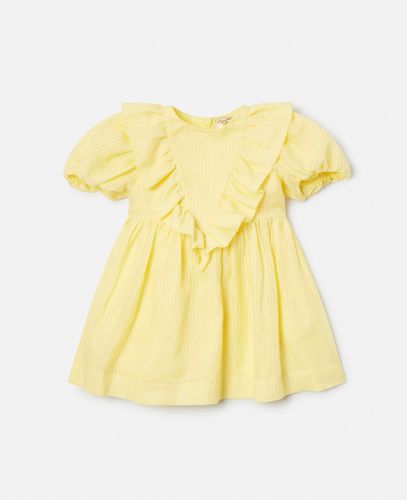 Frill Trim Puff Sleeve Dress, , Size: 24m - Stella McCartney - Modalova