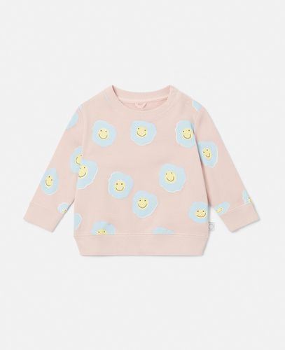 Felpa con Stampa Fiore Sorridente, , Taglia: 24m - Stella McCartney - Modalova