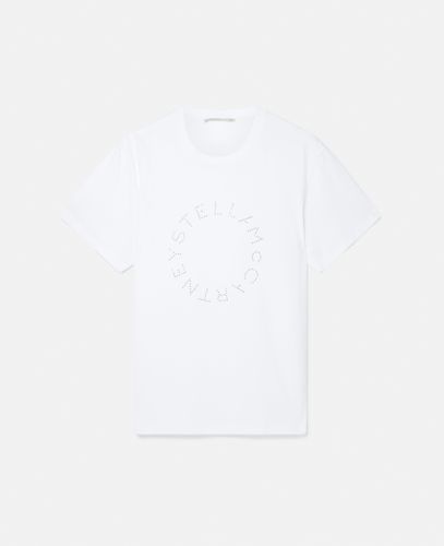 Diamanté Logo T-Shirt, Woman, , Size: XL - Stella McCartney - Modalova