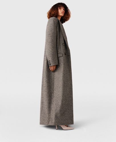 Cappotto Lungo Doppiopetto in Tweed, Donna, , Taglia: 38 - Stella McCartney - Modalova