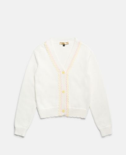 Cardigan con Ricamo Linee Effetto Tracciato a Mano, , Taglia: 14h - Stella McCartney - Modalova