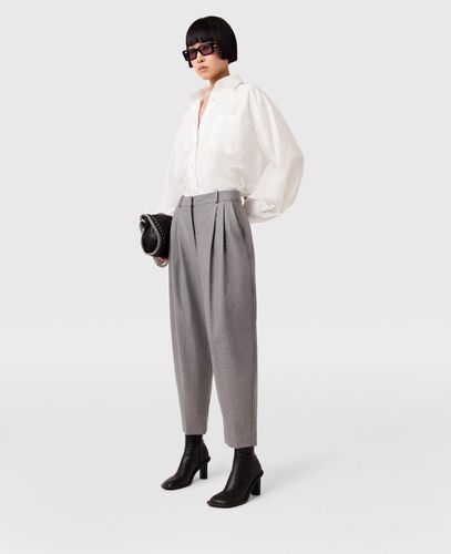 Pleated High-Rise Wool Trousers, Woman, , Size: 42 - Stella McCartney - Modalova