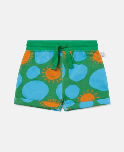 Sun Dot Print Cotton Fleece Shorts, , Size: 18m - Stella McCartney - Modalova