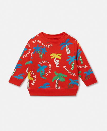 Good Vibes Palm Print Sweatshirt, , Size: 12m - Stella McCartney - Modalova