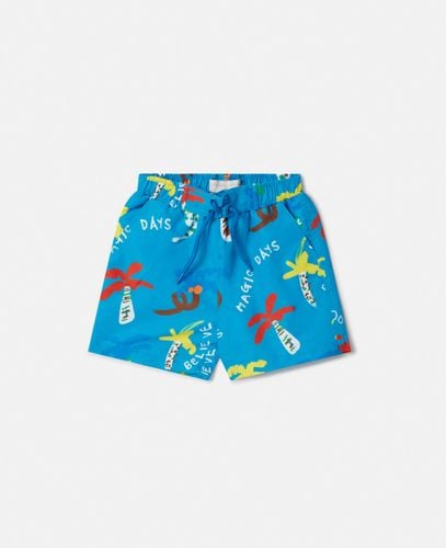 Palm Tree Print Swim Shorts, , Size: 3m - Stella McCartney - Modalova