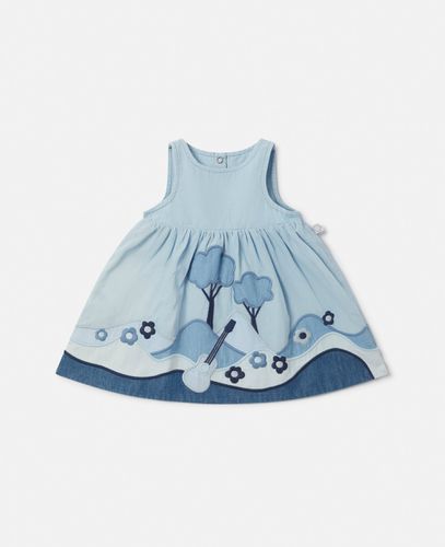 Abito Chambray con Paesaggio in Patchwork, , Taglia: 9m - Stella McCartney - Modalova