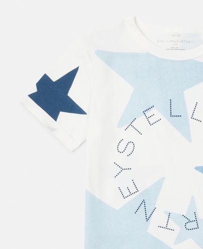 T-Shirt mit Stella Logo und Stern Print, , Größe: 6 - Stella McCartney - Modalova