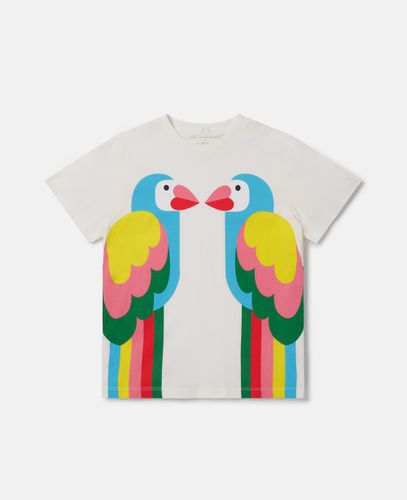 Double Baby Parrot Print T-Shirt, , Size: 12 - Stella McCartney - Modalova