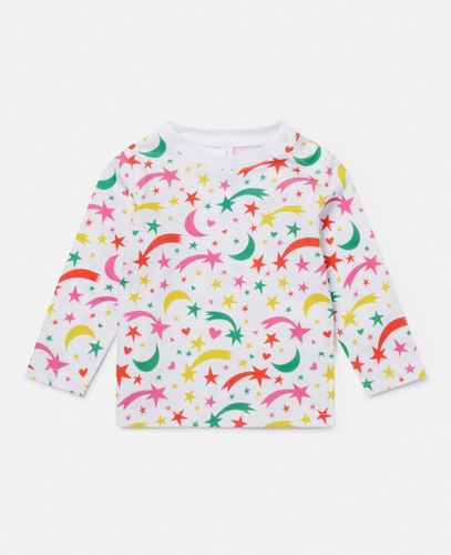 T-shirt in cotone con stampa stella cadente, Donna, , Taglia: 3m - Stella McCartney - Modalova