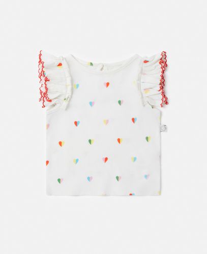 Heart Print Scallop Trim T-Shirt, , Size: 9m - Stella McCartney - Modalova