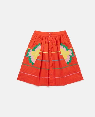 Parrot Embroidery Flared Skirt, , Size: 2 - Stella McCartney - Modalova