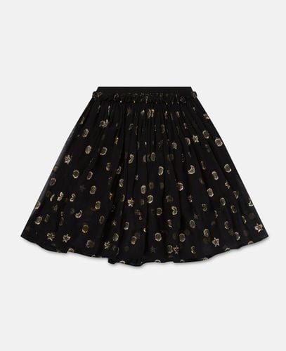 Gold Pleated Shapes Print Skirt, Woman, , Size: 3 - Stella McCartney - Modalova