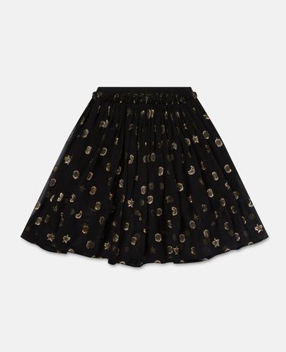 Gold Pleated Shapes Print Skirt, Woman, , Size: 5 - Stella McCartney - Modalova