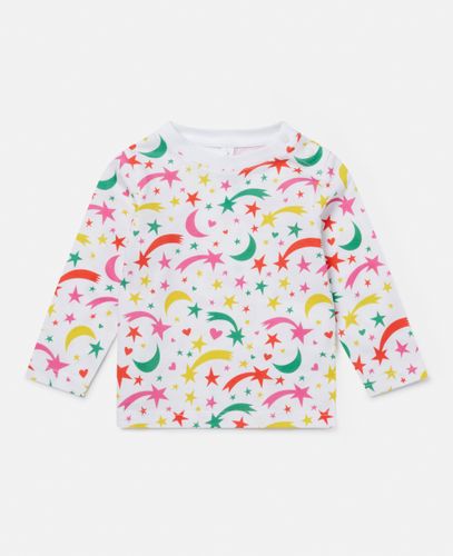 Shooting Star Print Cotton T-Shirt, Woman, , Size: 18m - Stella McCartney - Modalova