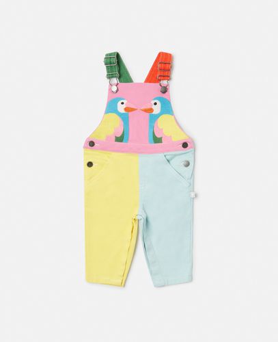 Double Parrot Embroidery Dungarees, , Size: 6m - Stella McCartney - Modalova