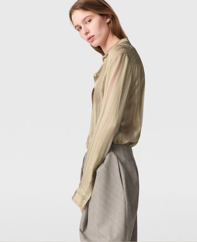 Camicia Trasparente a Righe con Pannelli, Donna, , Taglia: 40 - Stella McCartney - Modalova