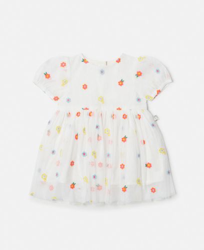 Flower Embroidery Tulle Dress, , Size: 24m - Stella McCartney - Modalova