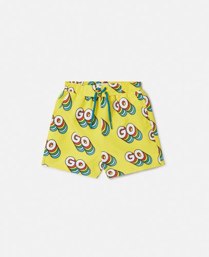 GO' Print Swim Shorts, , Size: 6m - Stella McCartney - Modalova