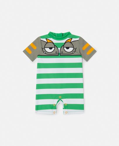 Costume da Bagno a Righe Due Gechi, , Taglia: 18m - Stella McCartney - Modalova