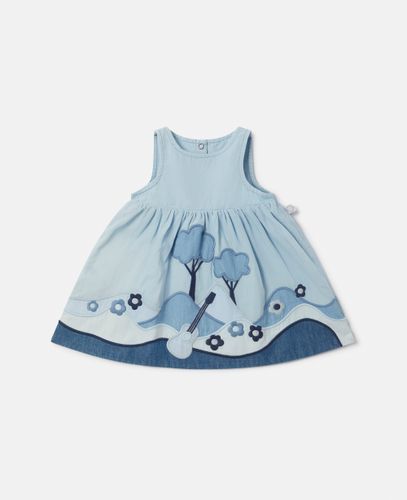 Abito Chambray con Paesaggio in Patchwork, , Taglia: 6m - Stella McCartney - Modalova