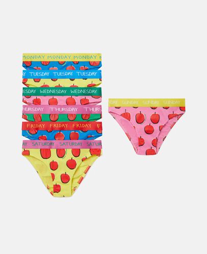 Pack of Apple Print Days of the Week Briefs, , Size: 10 - Stella McCartney - Modalova