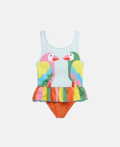 Double Parrot Print Frill Swimsuit, , Size: 14 - Stella McCartney - Modalova