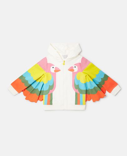 Parrot Embroidery Hoodie with Wings, , Size: 10 - Stella McCartney - Modalova