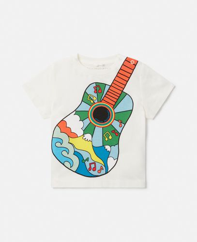 Hippie Guitar Print T-Shirt, , Size: 24m - Stella McCartney - Modalova