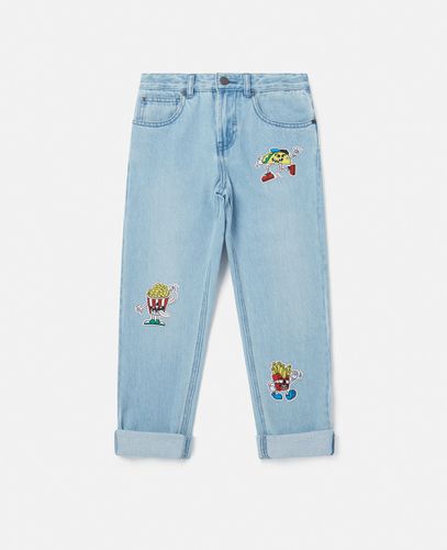 Jeans Boyfriend con Ricamo Fast Food, , Taglia: 14 - Stella McCartney - Modalova