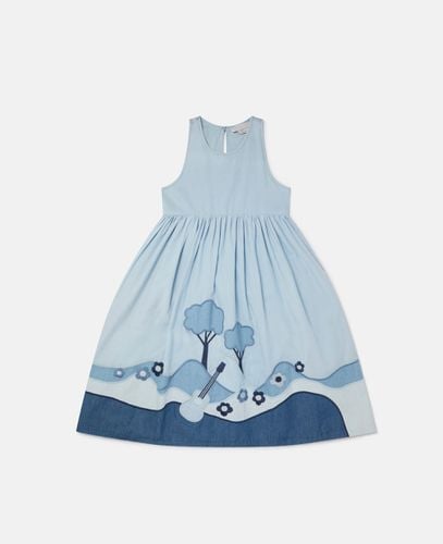 Abito Chambray con Paesaggio in Patchwork, , Taglia: 10 - Stella McCartney - Modalova